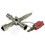 Rolson Universal Utility Key For Gas, Electricity & Water