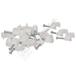 Wellco 7mm Co-Axial Cable Clips - White