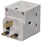 Wellco 13A 3 Way Fused Plug Adapter