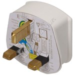 Wellco 13A 3 Pin White Resilient Plug
