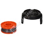 QT486 Grass Trimmer Spool & Line With Cover