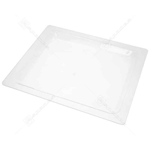 Glass tray in outlet oven