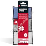 Chemical-Free Household Scrub & Microfibre Stain Cleaning Sponges - Pack of 3