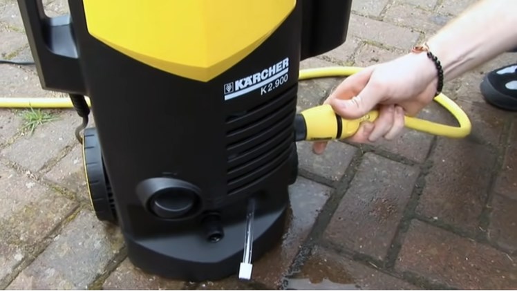 Connecting A Garden Water Hose To The Pressure Washer's Inlet Cover