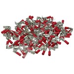 Electruepart Red 6.3mm Male/Female Push-On Adaptor - Pack of 100