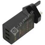 Qualcomm 2.0 42W 3 Port USB Charger - UK Plug