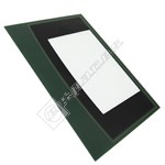 Cannon Main Oven Outer Door Glass w/ Green Detail