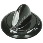 Swan Oven Thermostat Control Knob - Black/Silver