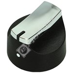 Electruepart Hotplate Control Knob - Black & Chrome