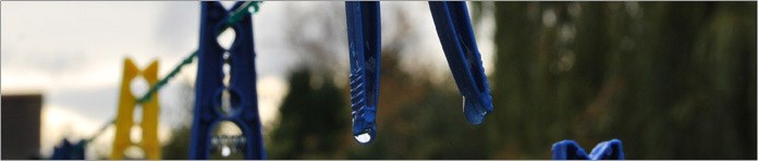 Clothes Pegs On A Washing Line