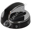 Stoves Black/Chrome Hob Control Knob