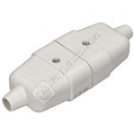 Wellco 10A 3 Pin Rubberised Wire Connector - White