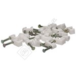 Wellco 4mm Flat Cable Clips - White