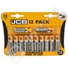 JCB AA Super Alkaline Batteries 1.5V - Pack of 12