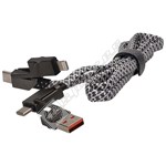 Wellco 4-in-1 Anti-Tangle USB Type C cable