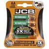 JCB AA Rechargeable Batteries 1200mAh Ni-MH 1.2V - Pack of 4