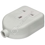 Wellco 13A Single Trailing Rubberised Socket - White