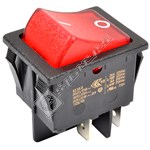 Electruepart Universal Rocker Vacuum Switch 20Amp (Red)