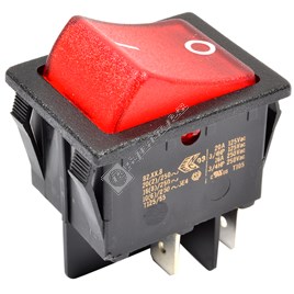 Universal Rocker Vacuum Switch 20Amp (Red) - ES1674098