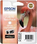 Epson Genuine Gloss Optimiser Ink Cartridge Twin Pack - T0870