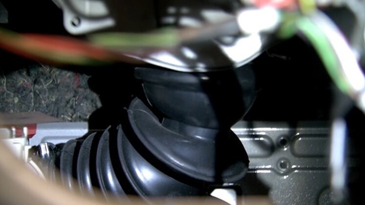 Use a torch to inspect the condition of the sump hose inside the washing machine