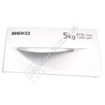 Beko Washing Machine Detergent Drawer Front Cover