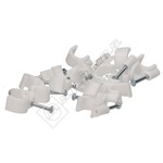 Wellco 8mm Round Cable Clips - White