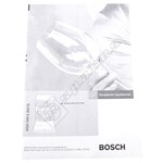 Bosch Dishwasher Instruction Manual