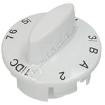 White Washing Machine Control Knob