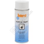 Ambersil Acrylic Resin Bonded White Gloss Spray Paint - 400ml