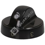 Oven Hob Burner Control Knob - Black