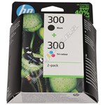 Genuine Black & Tri-Colour HP 300 Ink Cartridge Multipack (CN637EE)