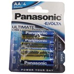 Panasonic AA Evolta Alkaline Batteries - Pack fo 4