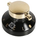 Belling Black/Gold Grill Oven Control Knob