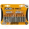 JCB AA Super Alkaline Batteries 1.5V - Pack of 12