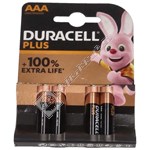 Duracell Plus AAA Alkaline Batteries - Pack of 4