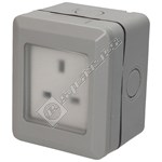 Wellco White 1 Gang Outdoor Socket