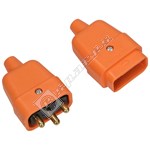 Wellco 10A 3 Pin Rubberised Wire Connector - Orange