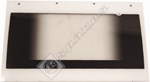 Indesit Oven Door Glass Assembly w/ White Detail