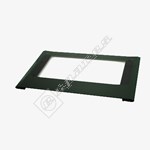 Belling Outer Oven Door Glass Assembly w/ Green detail