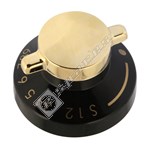 Stoves Black & Gold Top Oven Control Knob