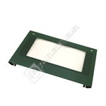 Belling Oven Outer Door Glass Assembly with Green Detail