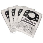 Karcher Vacuum Cleaner Fleece Filter Bags - Pack of 4