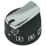 Stoves Oven Selector Control Knob - Black/Chrome