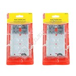 Wellco Silver Twin 47mm Metal Pattress Box - Pack of 2