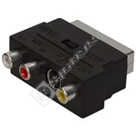 Scart Plug to 3 Phono S-VHS Socket Adaptor