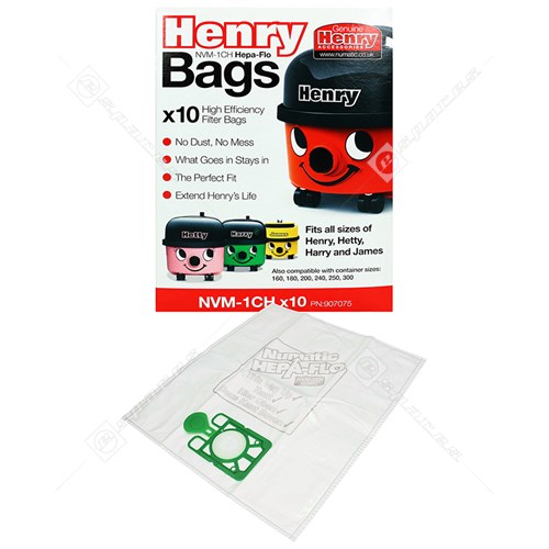Henry Bags HepaFlo-Confezione da 3 Sacchetti Originali Bianco One 