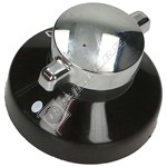 Stoves Genuine Hob Burner Control Knob - Silver/Black