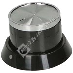 Beko Hob Control Knob - Black/Chrome