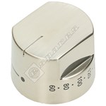 Oven Thermostat Control Knob - Chrome